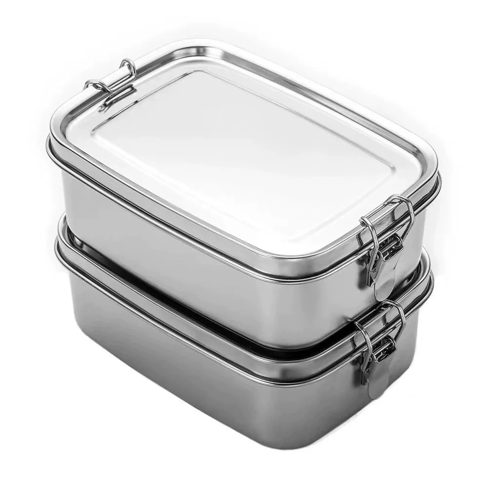 Bento Box Two Tier - Lancheira de aço inoxidável para crianças