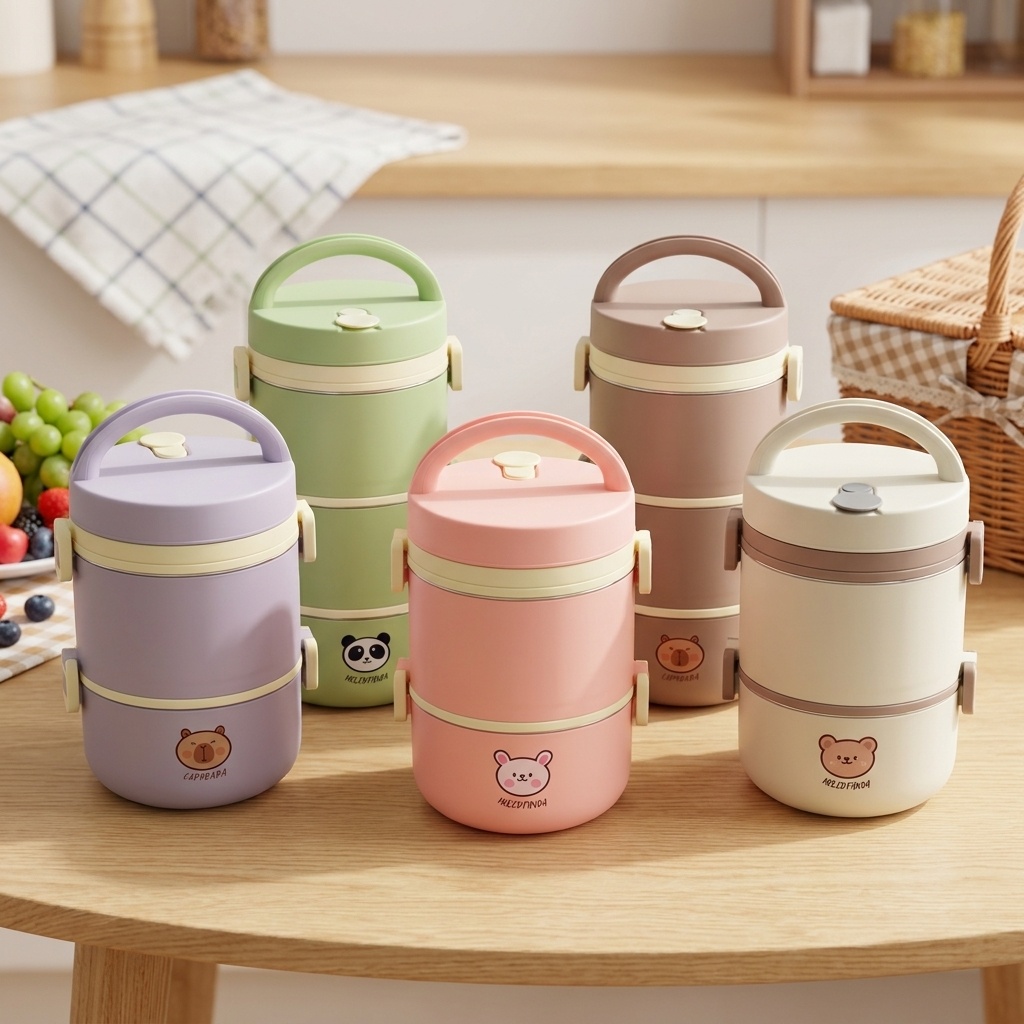Bento Box Two Tier - Conjunto de Caixa Térmica de Almoço