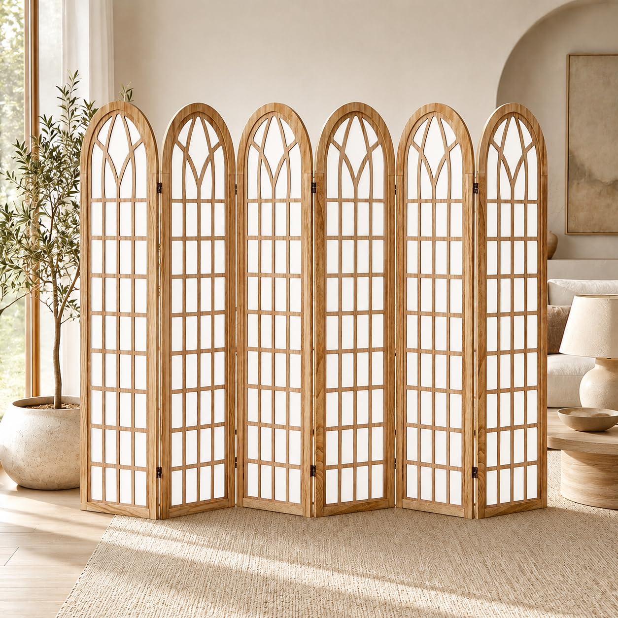 Shoji Screen Divider - Divisória de ambiente com 6 painéis,
