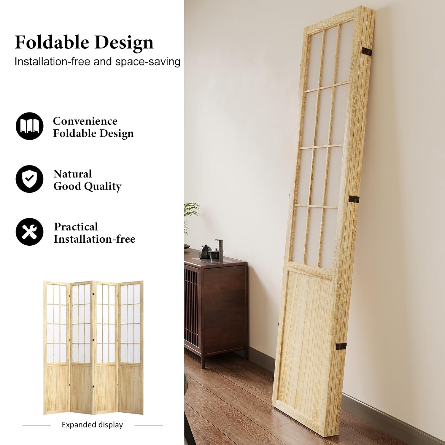 Divisória de ambiente de 1,70  - Shoji Screen Divider avaliação e preço