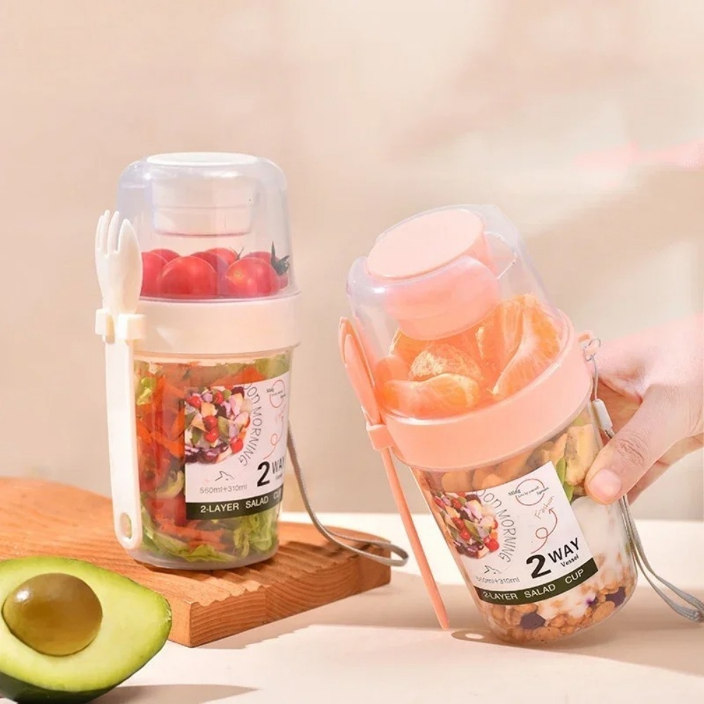 Copo de salada portátil copo d - Bento Box Two Tier avaliação e preço