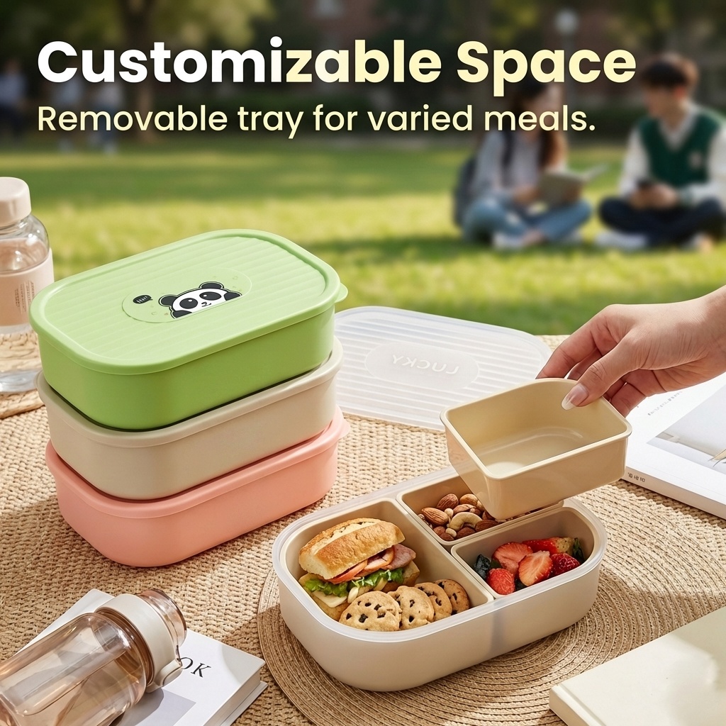 Porta-lanche portátil de plást - Bento Box Two Tier avaliação e preço