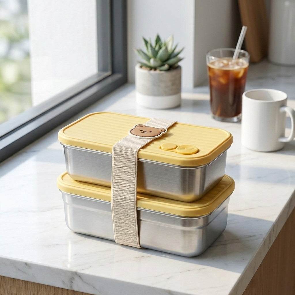 Marmita de aço inoxidável 304, - Bento Box Two Tier avaliação e preço