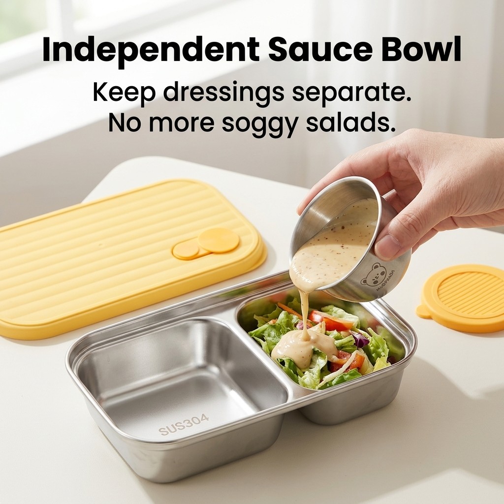 Recipiente portátil para salad - Bento Box Two Tier avaliação e preço