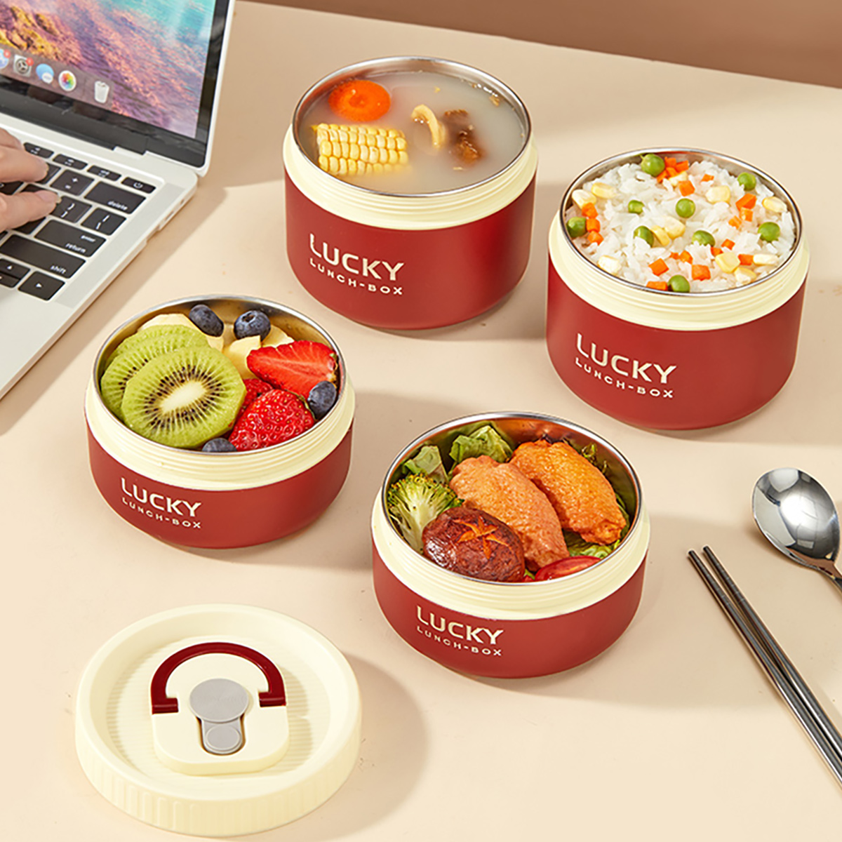 Caixa térmica de aço inoxidáve - Bento Box Two Tier avaliação e preço