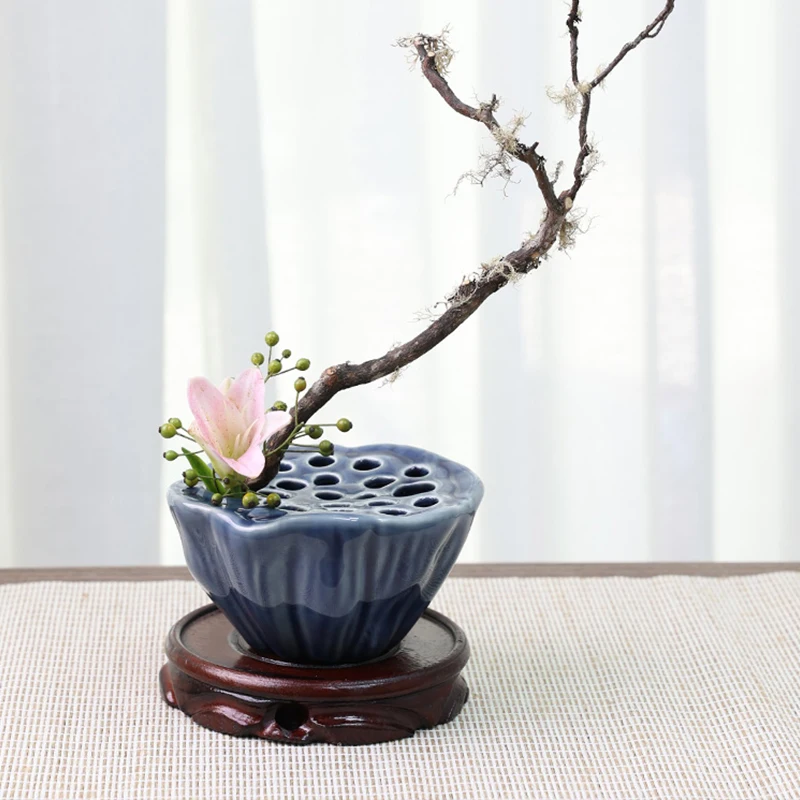 Estilo japonês ikebana titular - Ikebana Vase Kenzan avaliação e preço