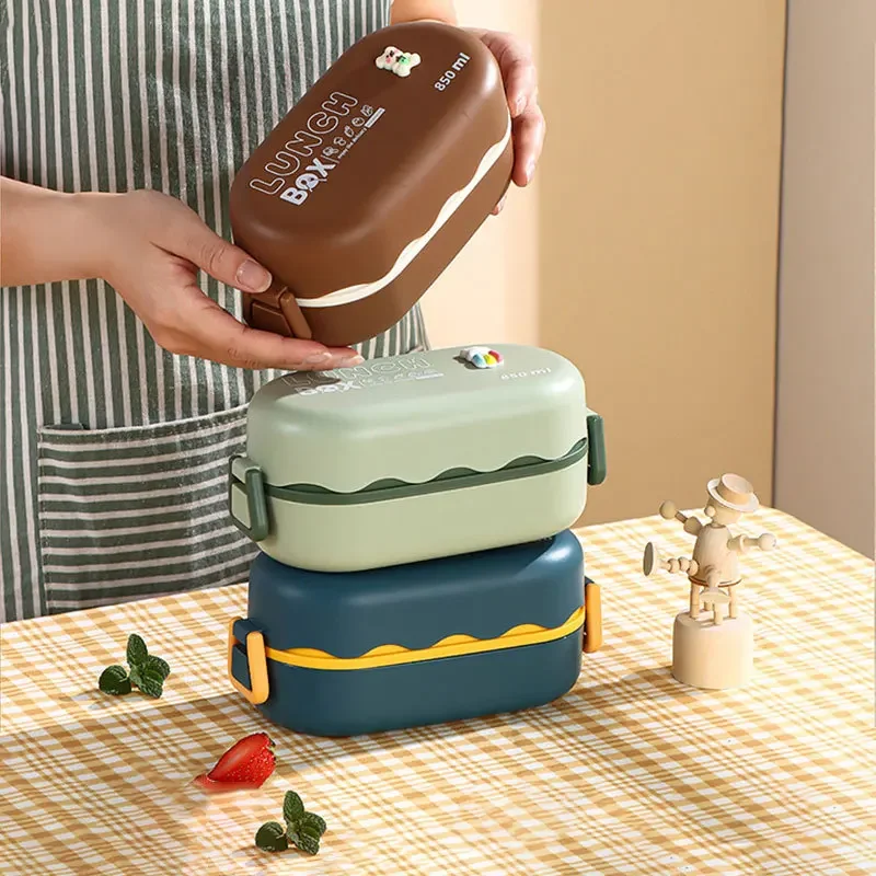 Dupla Camada De Plástico Compa - Bento Box Two Tier avaliação e preço