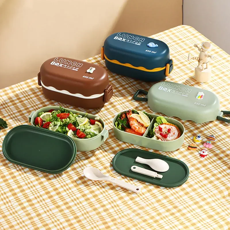 Dupla Camada De Plástico Compa - Bento Box Two Tier avaliação e preço