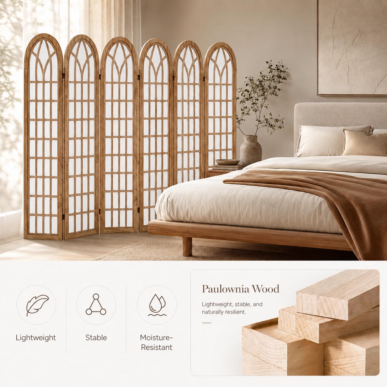 Divisória de ambiente com 6 pa - Shoji Screen Divider avaliação e preço