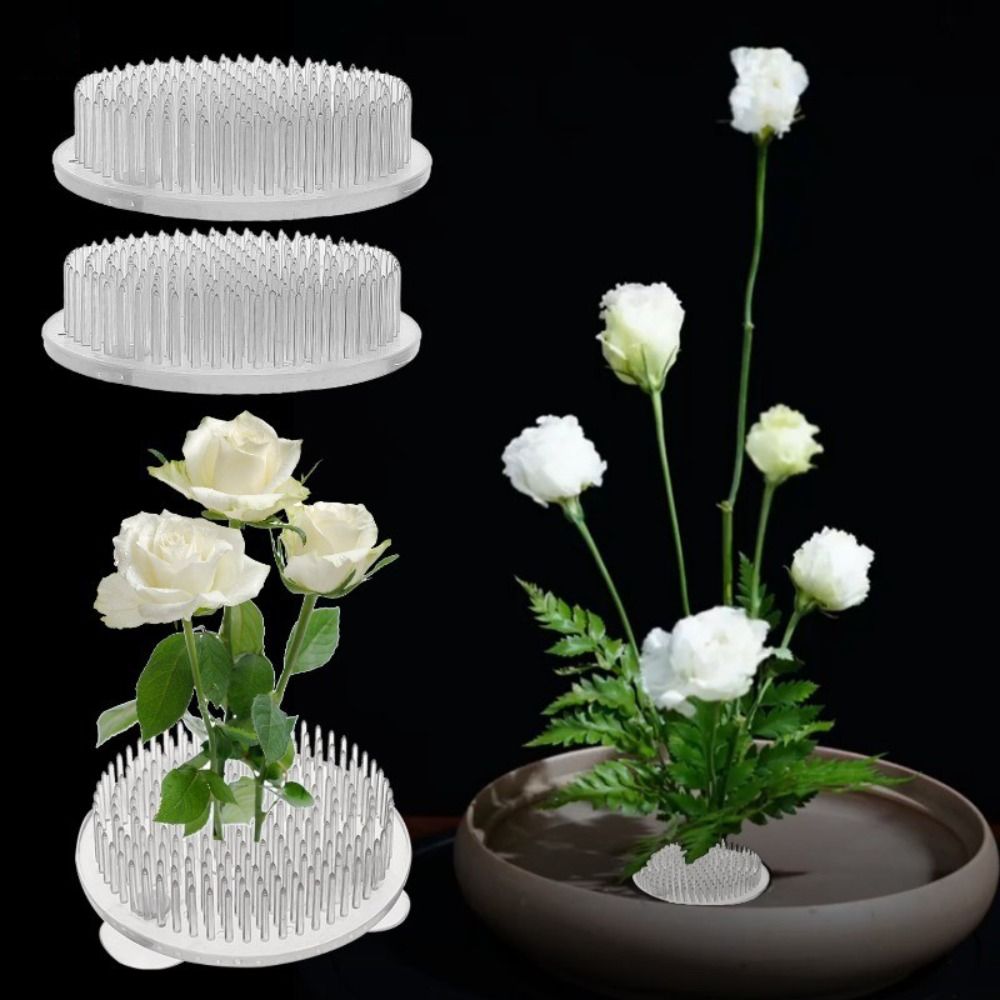 1/3 Peças Suporte Transparente - Ikebana Vase Kenzan avaliação e preço