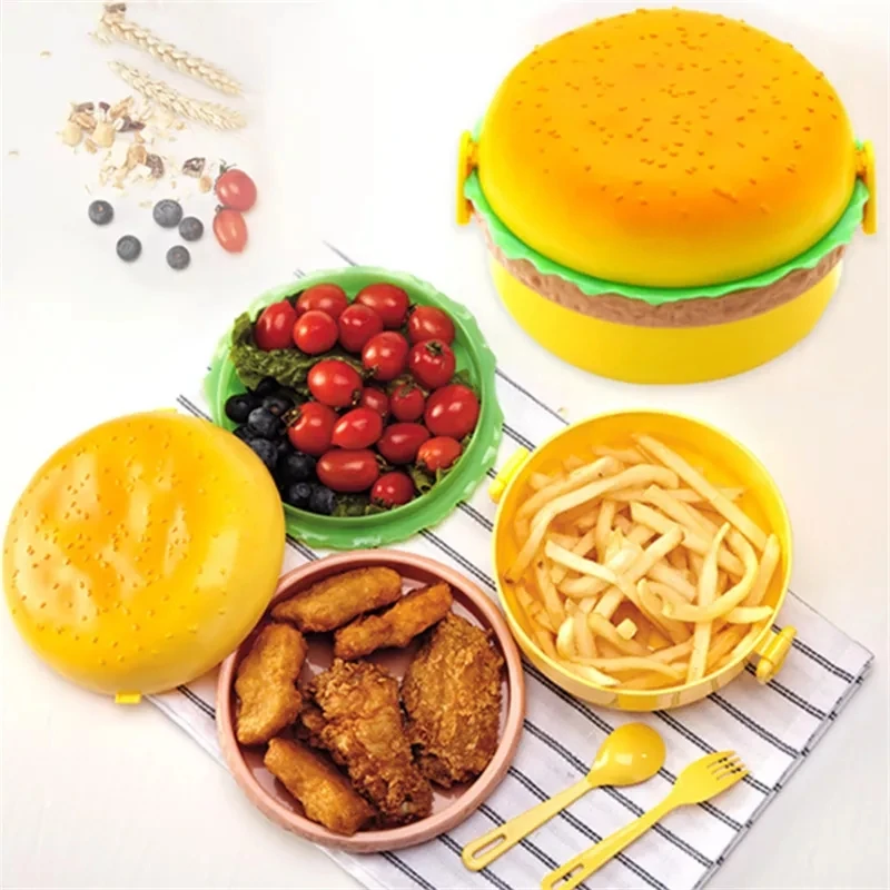 Lancheira de hambúrguer de cam - Bento Box Two Tier avaliação e preço
